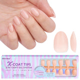 Btartbox Ongles Extra Courts en Gel Souple Couverture Complète Pointes d'Ongles Courtes Amande 160 Pièces Ongles Artificiels XCOATTIPS Préconçus Pointes d'Ongles Courtes Amande pour Extensions d'Ongles