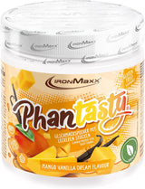Ironmaxx Phantasty - Pêche crémeuse Dose de 250G | Vegan Geschmackspulver Mit Echten Frucht-Oder Nussstückchen | Perfekter Zuckerersatz Édulcorants Naty Shop 250 G (1Er Pack) Mango Vanilla Dream