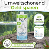 Flacon de recharge BULA® Popo (750 ml) JUSTE POUR RECHARGER nos flacons de 150 ml et 50 ml ! | Remplace jusqu'à 1 000 lingettes ! | Avec des ingrédients d'origine naturelle