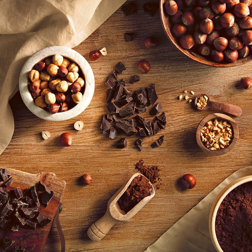 Chocolats fourrés au chocolat au lait et noisettes, boîte 200g