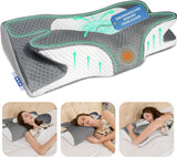 IDEA Oreiller Oreiller en mousse à mémoire de forme, Oreiller ergonomique Oreiller orthopédique pour douleurs cervicales, Oreiller de couchage pour douleurs latérales du dos et abdominales, Oreiller cervical Anti-ronflement pour adultes Oreillers orthopédiques cervicaux Naty Shop Titre par défaut