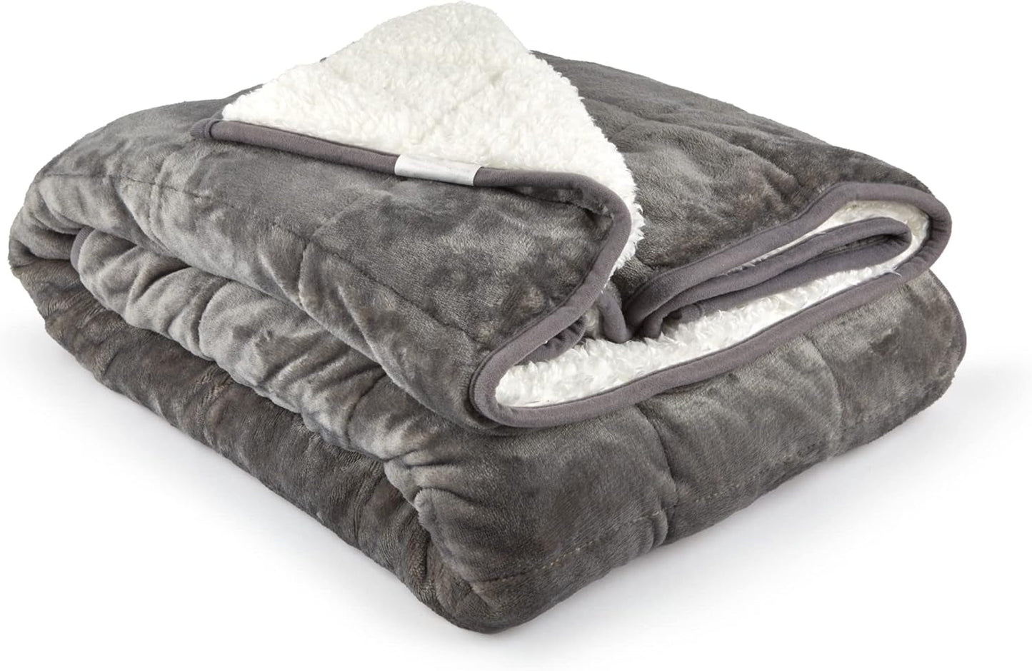 Couverture Sherpa lestée Emma Barclay, 127 x 152 cm, rose poudré Emma Barclay Lits et couvertures gris 50 x 60 po (127 x 152 cm)
