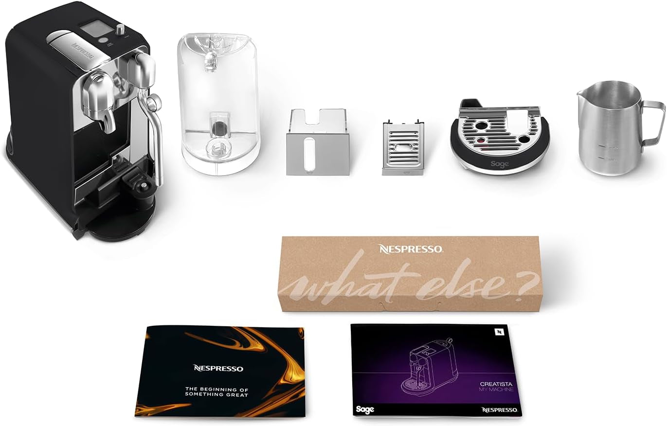 Machine à expresso avec capsules Nespresso SNE800 Creatista Plus de Sage, noir mat