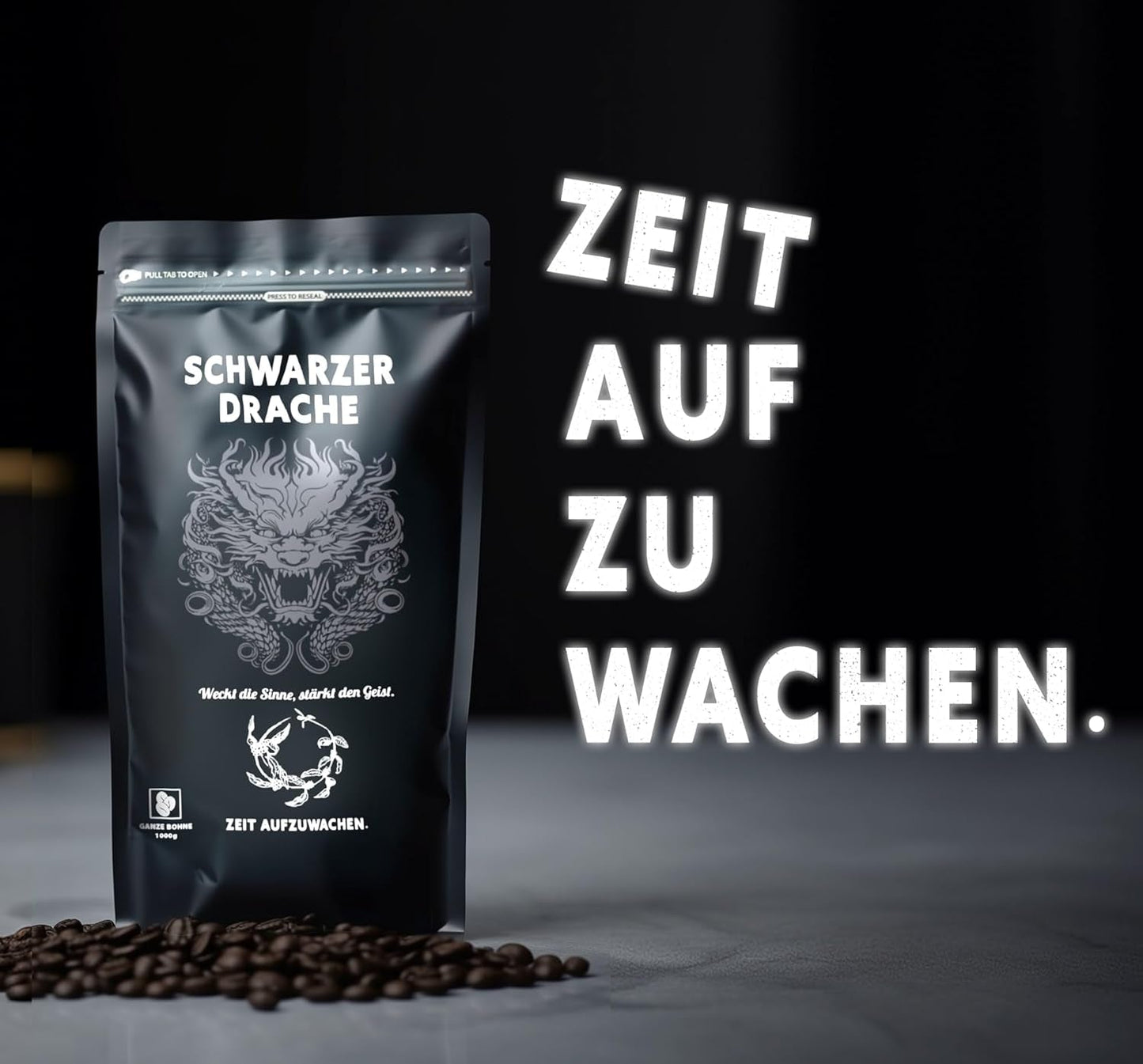 Black Dragon Espresso 100% Robusta - Grains de café torréfiés extra forts - Café très fort et corsé à haute teneur en caféine - Expresso très fort