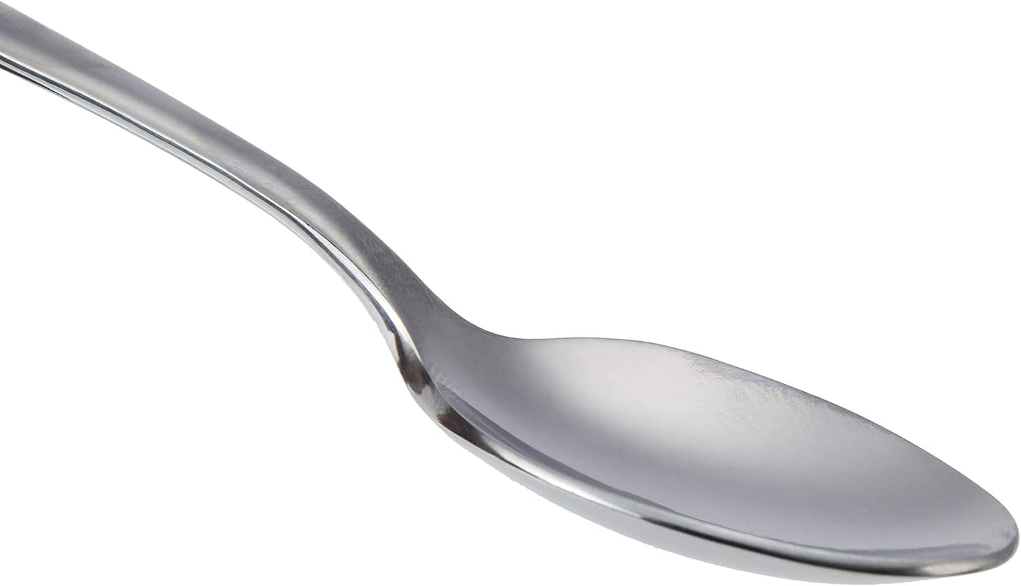 Cuillère à café en acier inoxydable, design à bord rond, paquet de 12, argent Naty Shop Kitchen