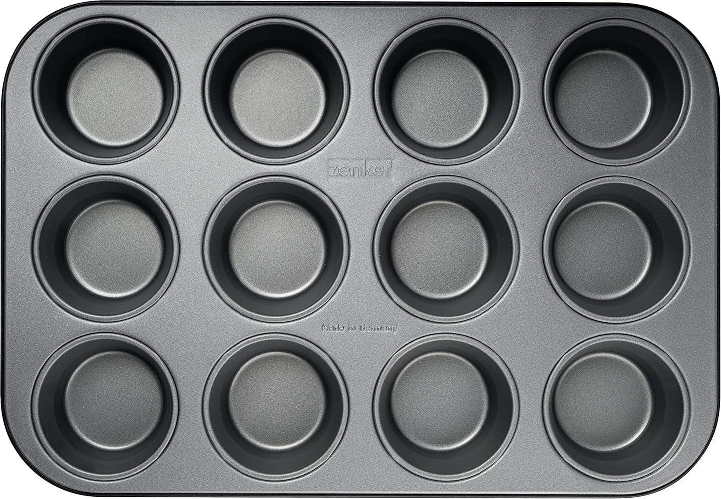 Zenker 12Er Muffinform Energy, Premium-Backform, Für Köstliche Kuchen, Verkürzt Die Backzeit Um Bis Zu 20% (Farbe: Silber/Anthrazit), Menge: 1 Stück, Hellgrau Und Dunkelgrau Moules et plaques pour la pâtisserie Naty Shop