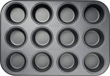 Zenker 12Er Muffinform Energy, Premium-Backform, Für Köstliche Kuchen, Verkürzt Die Backzeit Um Bis Zu 20% (Farbe: Silber/Anthrazit), Menge: 1 Stück, Hellgrau Und Dunkelgrau Moules et plaques pour la pâtisserie Naty Shop