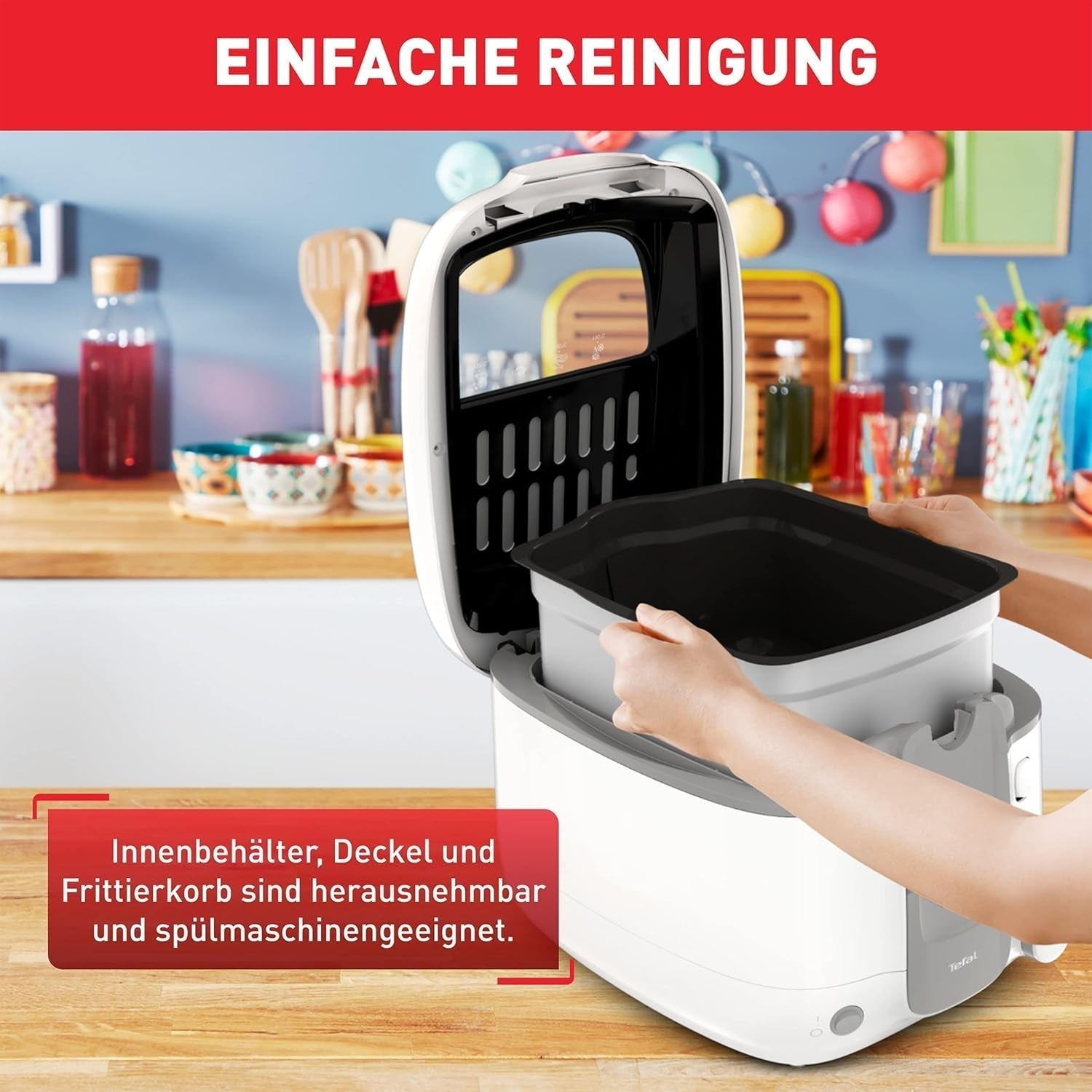 Friteuse Tefal Super Uno Access, capacité 2,2 L, pièces lavables au lave-vaisselle, filtre à odeurs Electroménager Naty Shop