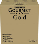 Nourriture humide pour chat Gourmet Gold Refined Ragout, mélange assorti, paquet de 96 (96 x 85g)