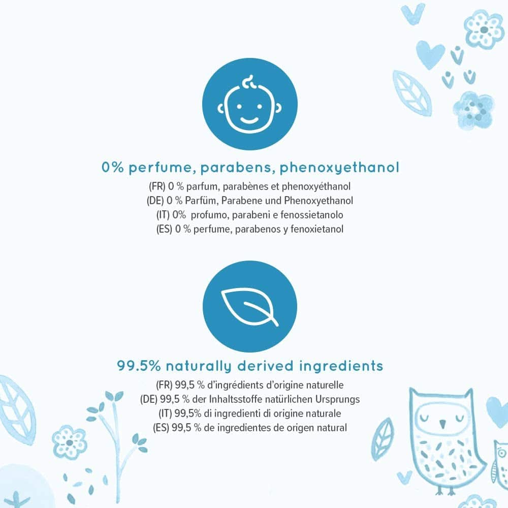 Mama Bear Lingettes ultra sensibles pour bébé sans parfum 1008 unités (18 paquets de 60) Naty Shop