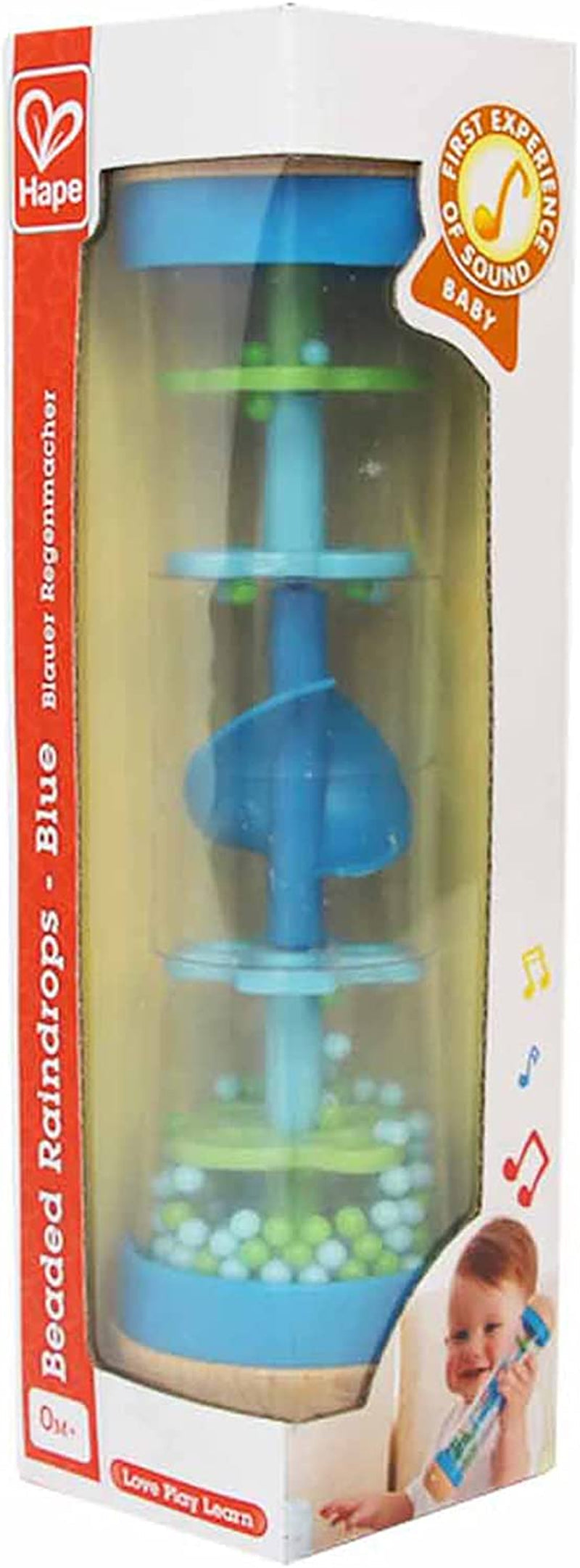 Hape faiseur de pluie | mini jouet musical avec clochettes en bois, bleu Jouets Bebe Naty Shop
