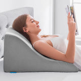 Oreiller de lecture pour lit et canapé – Oreiller en plumes en mousse à mémoire de forme – Oreiller de dossier ergonomique – Parfait pour soutenir votre dos pendant que vous vous détendez, jouez, lisez ou regardez la télévision – Large