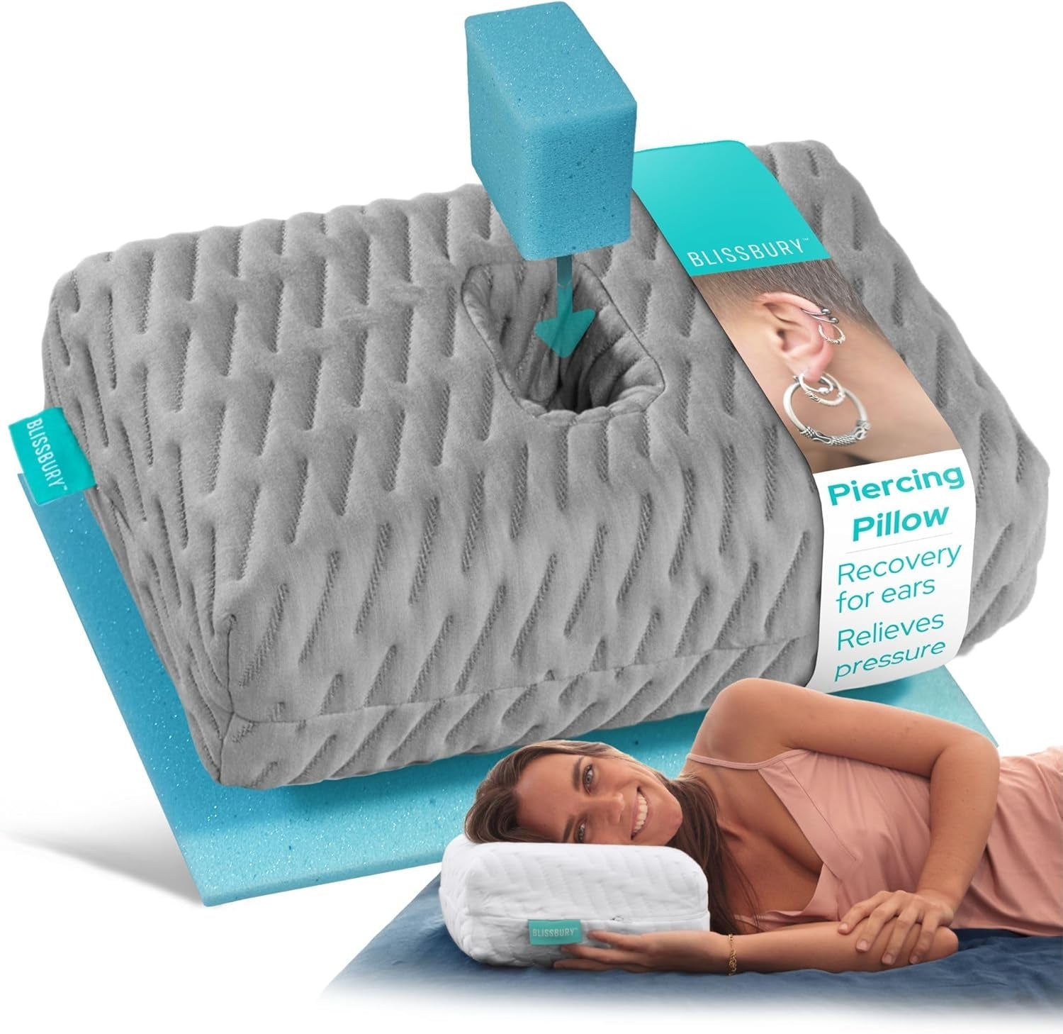 Mini coussin d'oreille BLISSBURY pour personnes souffrant de douleurs aux oreilles Coussins standard Naty Shop Titre par défaut