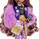 Poupée Monster High Clawdeen Wolf avec croissant de chiot et accessoires tels que cartable, calendrier, collations et plus encore, HRP65