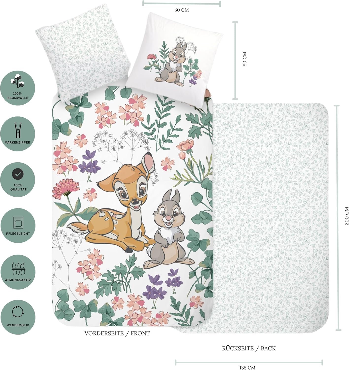 Literie enfant fille et garçon, dessin animé, 100% coton Literie - enfant Naty Shop
