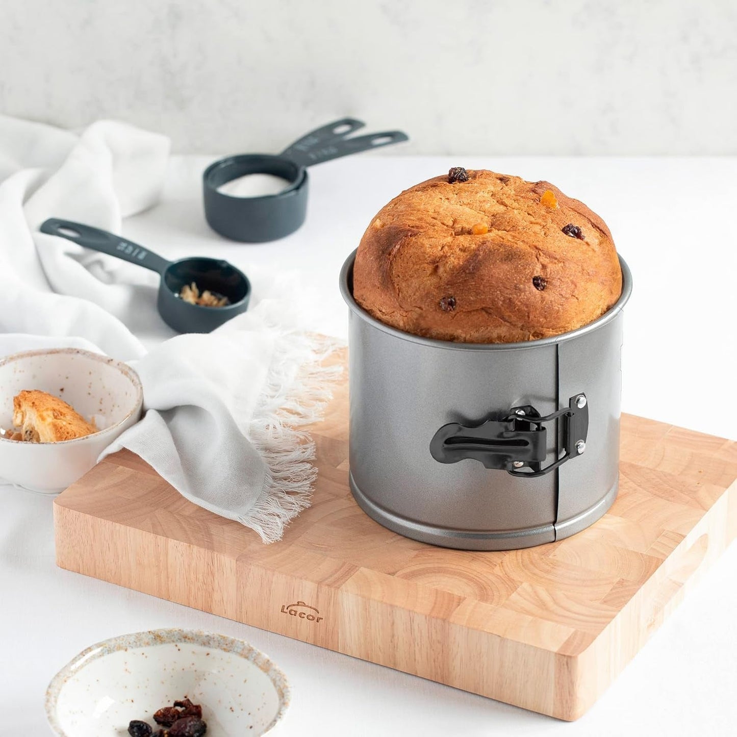 Moule à panettone amovible, en acier au carbone, antiadhésif, diamètre 16 cm, volume 2 litres Moules et plaques à pâtisserie Naty Shop