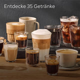 Machine à expresso automatique Siemens EQ700 classic TP715D01, contrôle par application, infusion froide, écran tactile intuitif, jusqu'à 10 créations de café individuelles comme favoris, nettoyage automatique à la vapeur, 1500 W, gris argenté