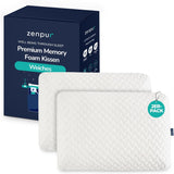 ZenPur Oreiller orthopédique cervical 40 x 60-13 cm, oreiller de tête en mousse à mémoire de forme – Oreiller de sommeil ergonomique pour le cou et les épaules, certifié Oeko-TEX