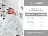 Couverture de relaxation Traumnacht 135 X 200 Cm, couverture lestée de 4 kg pour calmer et soulager le stress, recommandée pour les adultes, certifiée Oeko-Tex, produite selon les normes de qualité allemandes Couettes et couettes Naty Shop