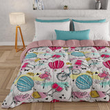 PETTI Artigiani Italiani - Couette d'hiver, Couette d'hiver, Couette simple, Double face, Impression monochrome et numérique, microfibre 100% hypoallergénique, Fabriqué en Italie