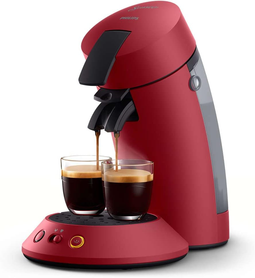 PHILIPS Senseo CSA210/91 Machine à expresso avec capsules Senseo Original+, rouge