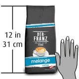 Café Der-Franz Melange, force 3/5, 100 % Arabica, grains de café entiers, 4 x 1000 g