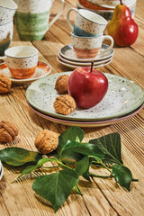 Service de table Sienna pour 6 personnes, 18 pièces, porcelaine, multicolore