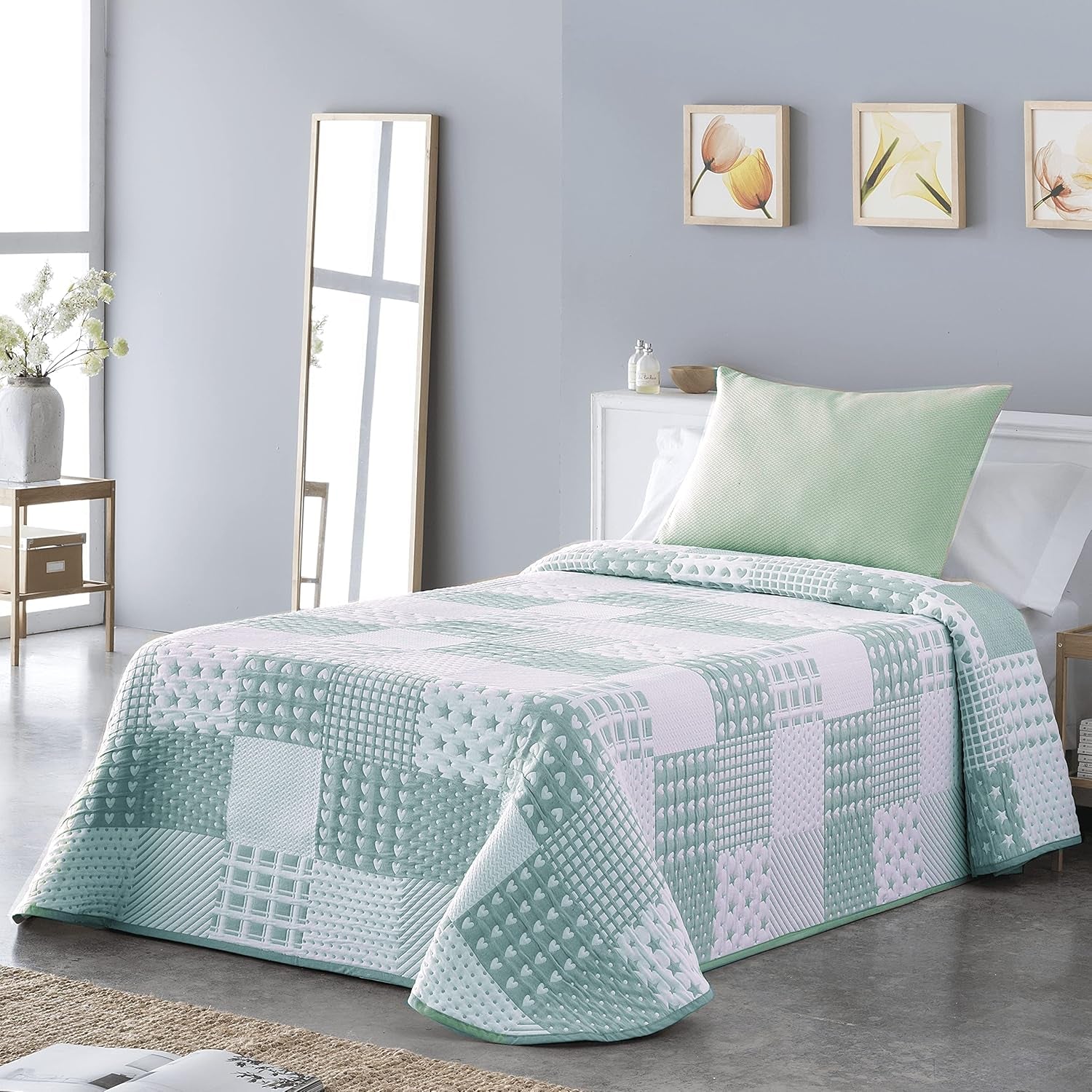 VIALMAN Colcha Bouti Ligera couvre-lit Sofia 21, coton polyester, beige, Cama 150 : 250 X 270 Cm Lits et couvertures Besuche den VIALMAN-Store Greetings Cama 150 : 250 X 270 Cm