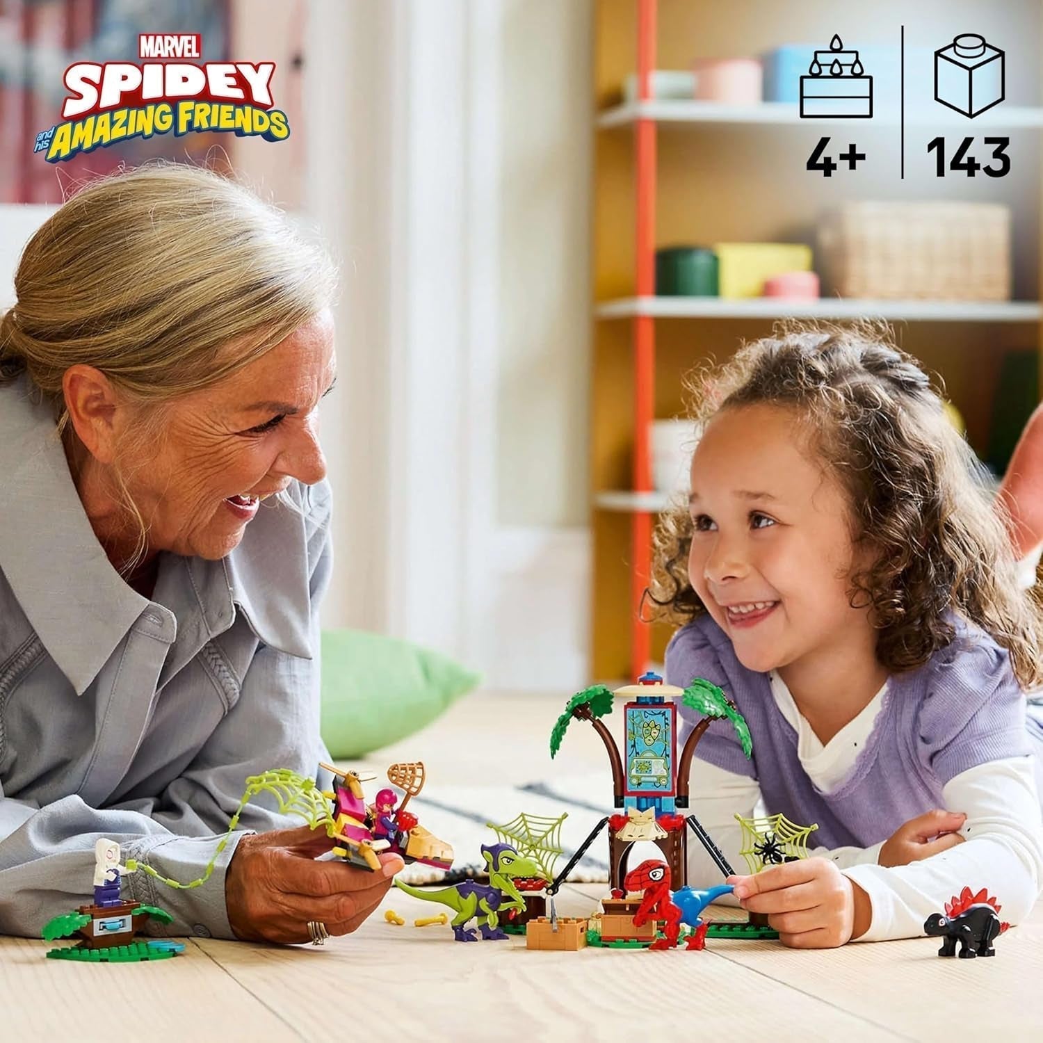 LEGO Marvel Showdown à la cabane dans les arbres : Spidey-Rex contre. Gobby-Raptor, ensemble de construction et de jeu dinosaure, jouet dinosaure cadeau pour garçons et filles à partir de 4 ans, Spidey et ses super amis 11200 ensembles de construction Besuche an LEGO-Store