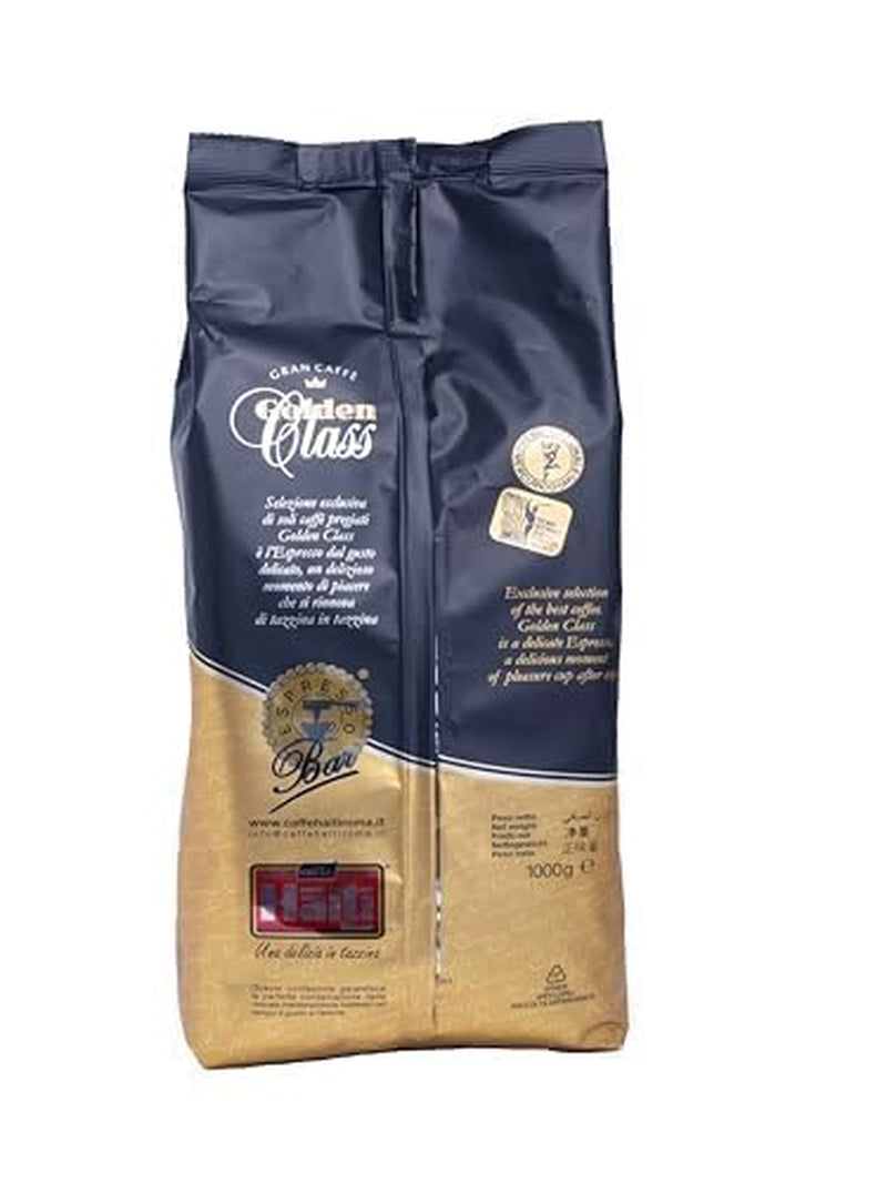Café en grains Caffè Haiti Roma Gran Caffè Golden Class en paquets de 1 kg. Torréfaction artisanale italienne et mélange de qualité.