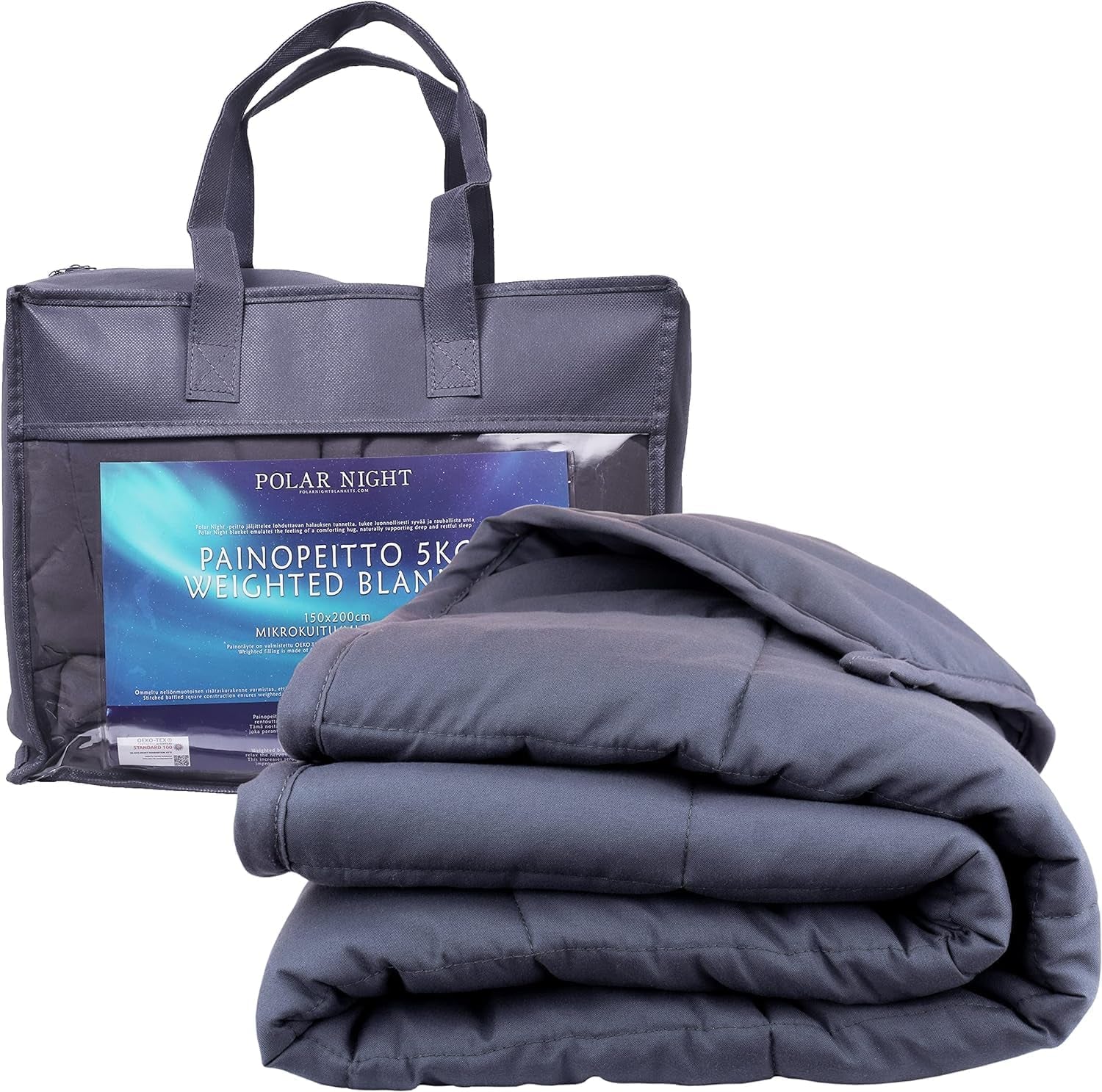 Couverture lestée Polar Night pour adultes 150 X 200 Cm, 9 Kg - Couverture lestée pour sommeil profond, couverture lourde, couverture thérapeutique en 100% microfibre, couverture relaxante Oeko-Tex® 100 Couette standard Lits et couvertures Polar Night 155 X 220 Cm 13,0 kilogrammes