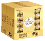 Ferrero Rocher - Pralines Spécialité Croquantes et Crémeuses aux Noisettes - Cadeau de Saint Valentin pour Elle et Lui - 16 Paquets de 4 Pralines Individuelles