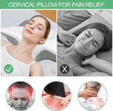 Oreiller orthopédique, Oreiller pour douleurs cervicales, Oreiller en mousse à mémoire de forme, Oreiller orthopédique pour le cou, Oreiller orthopédique pour dormir, Oreiller orthopédique pour le soutien du cou, Pièces d'oreiller anti-ronflement Oreillers orthopédiques cervicaux Naty Shop