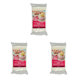 Fondant Funcakes aromatisé à la meringue : Facile à utiliser, onctueux, flexible, doux et malléable, parfait pour la décoration de gâteaux, casher et sans gluten. 1kg