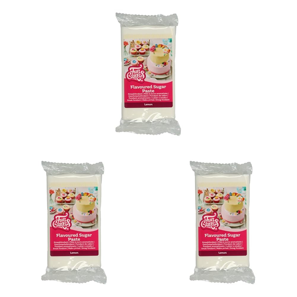 Fondant Funcakes aromatisé à la meringue : Facile à utiliser, onctueux, flexible, doux et malléable, parfait pour la décoration de gâteaux, casher et sans gluten. 1kg
