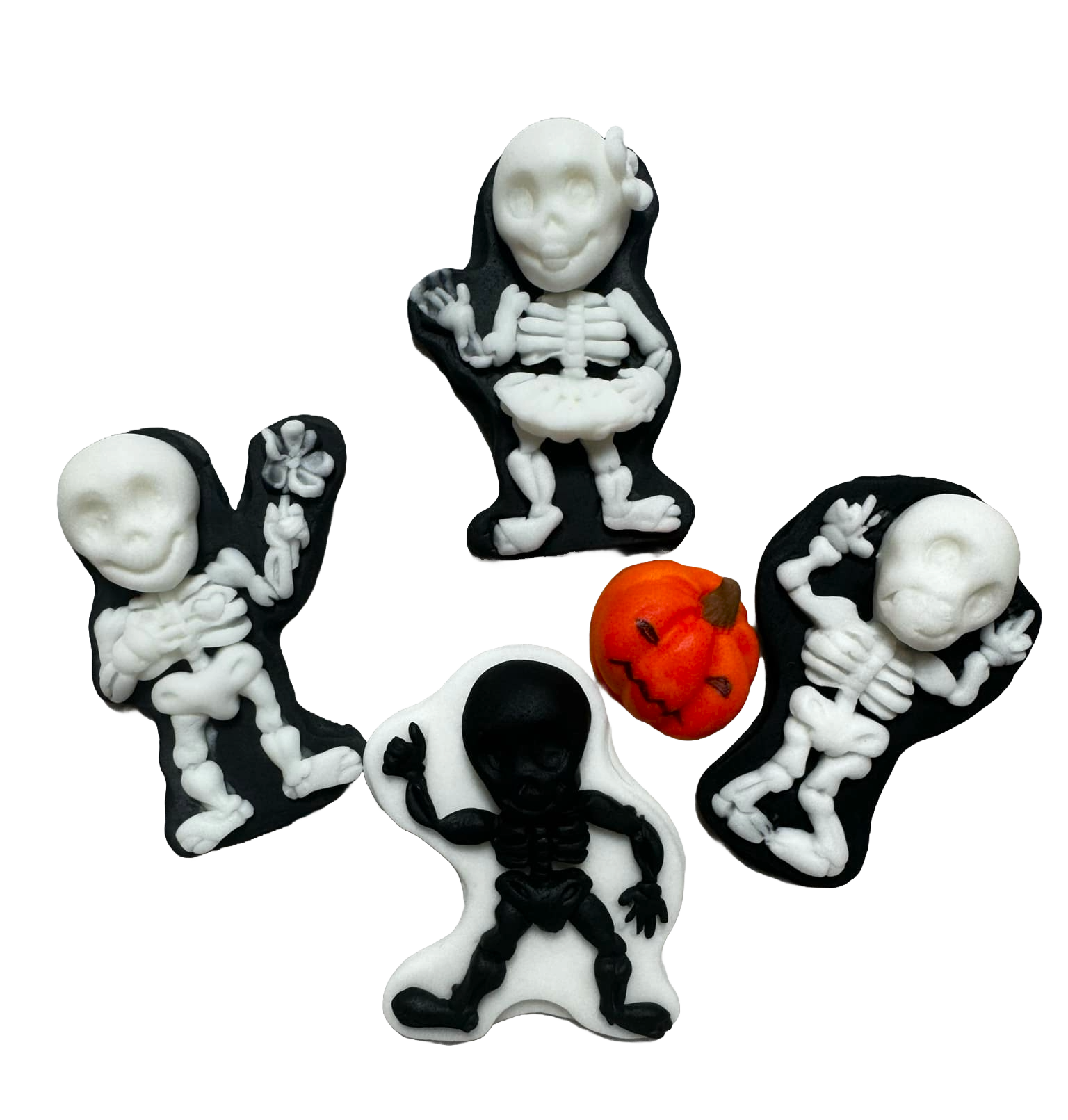 Lot de 5 décorations comestibles en sucre, Décorations Automne en Pâte à Sucre Naty Shop