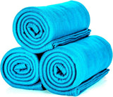 ALCLEAR 3 pièces couvertures polaires Oeko Tex, couleur : anthracite, grande taille 130X160 Cm, plus de 200 G/M2, couverture de canapé couverture de canapé couverture de salon, couverture de pique-nique couverture de canapé Lits et couvertures Beuche den ALCLEAR-Store Turquoise 3 pièces 130X160 Cm