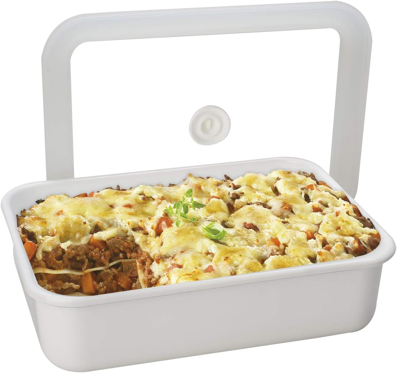 Boîte de conservation sous vide émaillée | XL| 1,85L | 23,5 x 17,5 x 7 cm | garde les aliments frais beaucoup plus longtemps | protège les aliments contre les bactéries et les infestations fongiques | sans pompe à vide Boîtes de conservation alimentaire Naty Shop
