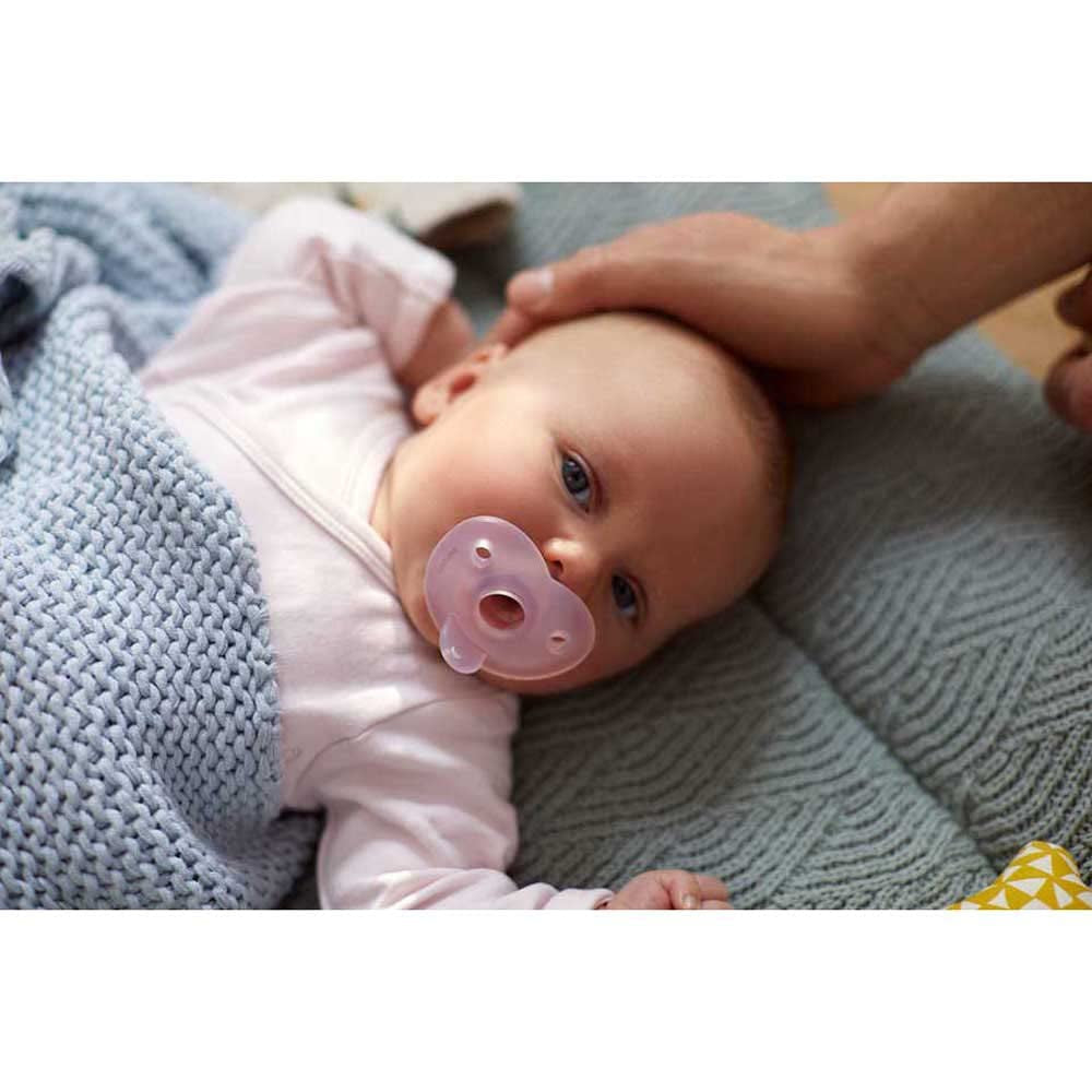 Philips AVENT Soothie - Sucette sans BPA pour bébés âgés de 0 à 6 mois, rose/rose clair (modèle SCF099/22)