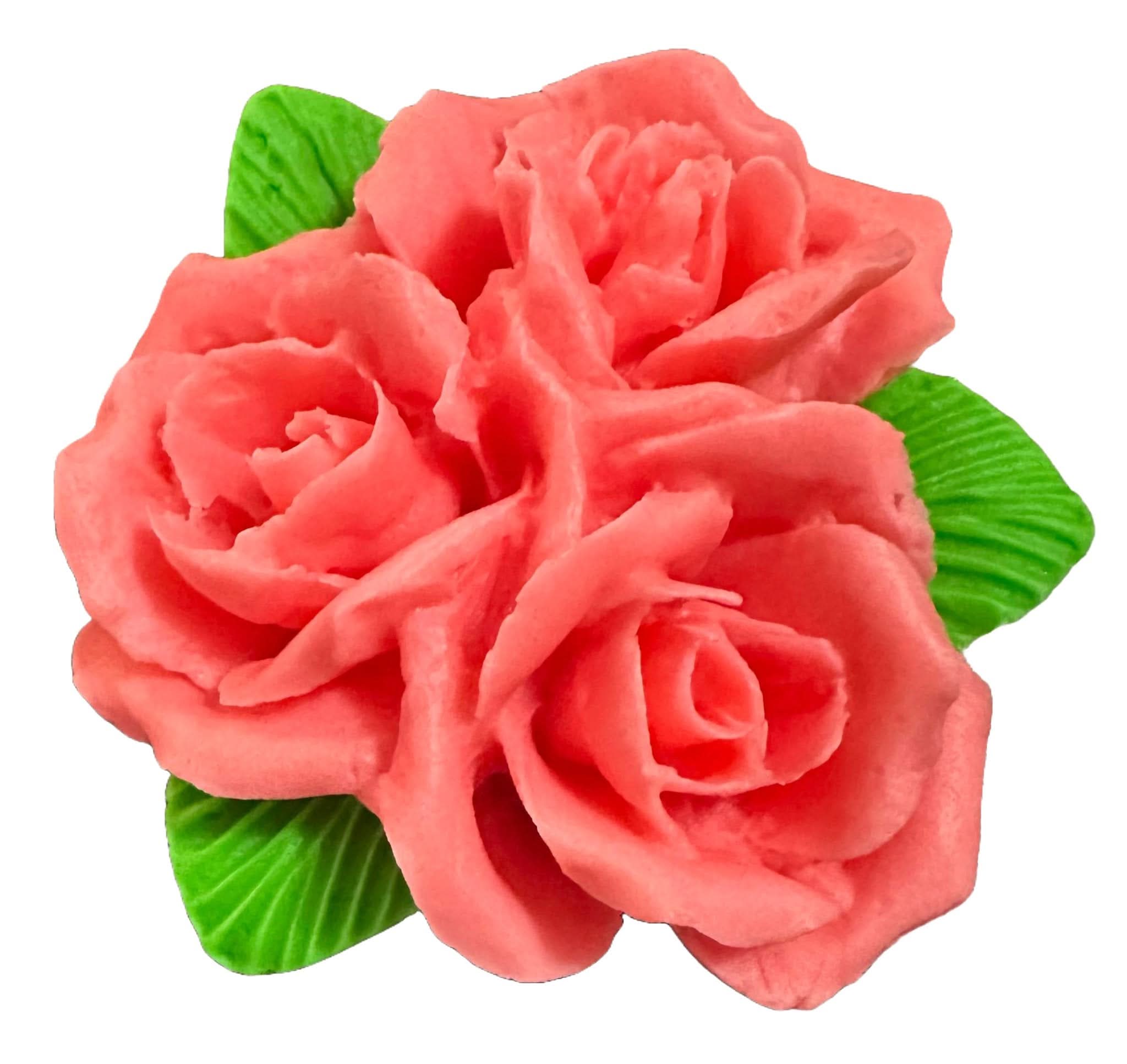 Décoration comestible en sucre, Décorations Bouquet de roses roses de Pâte à Sucre Nati Shop