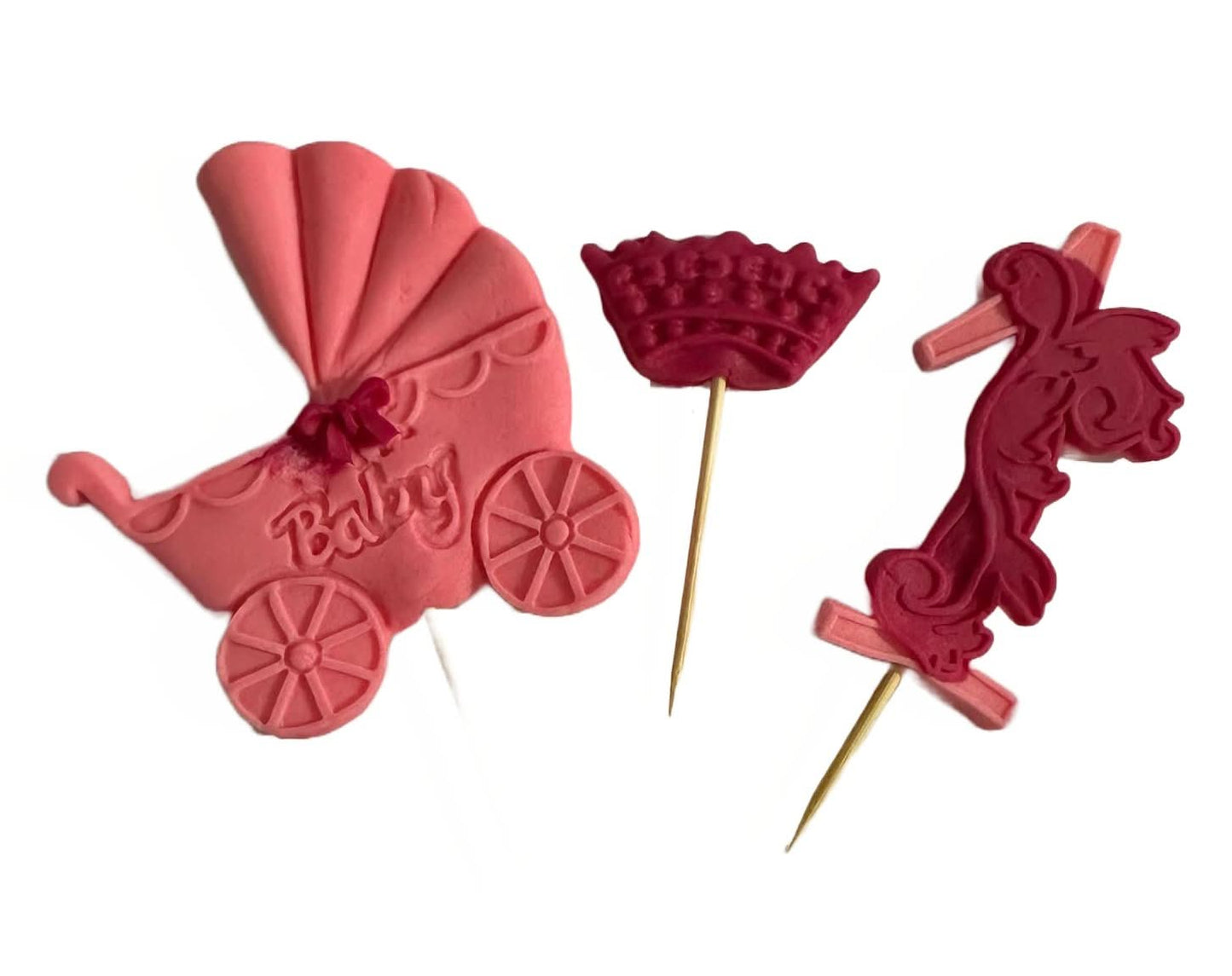 Décoration comestible en sucre, numéro 1, rose/fuchsia Décorations de Sugar Paste Nati Shop