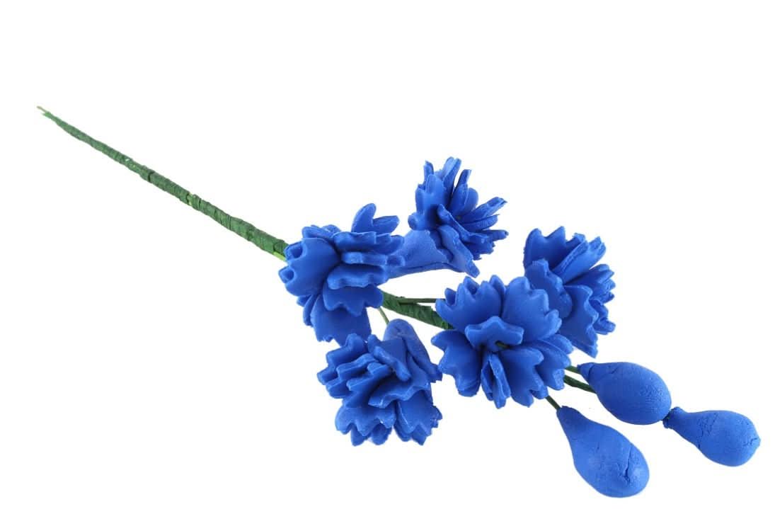 Décoration comestible en sucre, Branche de fleur bleue Nati Shop