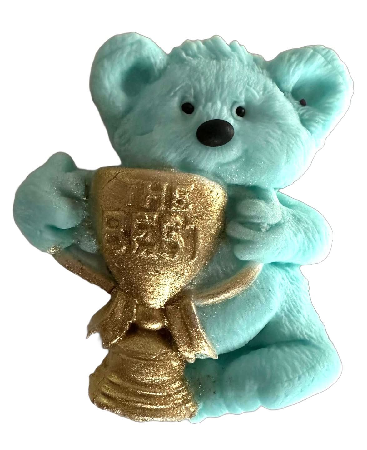 Décoration comestible en sucre, ours en peluche bleu Décorations en Pâte à Sucre Nati Shop