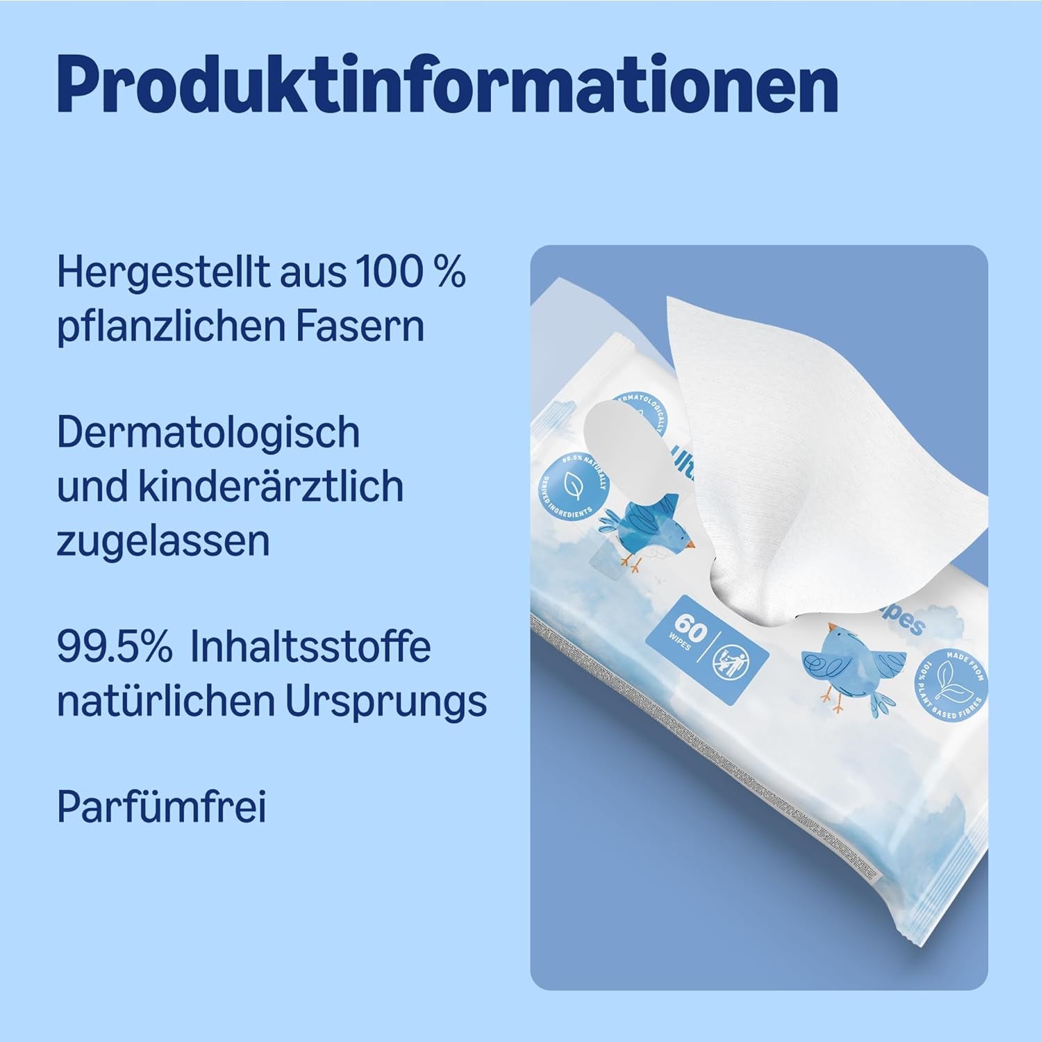 Lingettes pour bébé Amazon Ultra Sensitive, 1080 lingettes, non parfumées, paquet de 18 de 60 lingettes (anciennement marque Amazon, produit identique)