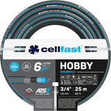CELLFAST Tuyau d'arrosage Tuyau d'arrosage 6 Couches Tuyau d'irrigation en Tissu Double tressé résistant aux UV Tuyau Flexible Anti-algues 32 Bar 1 Pouce 25 mètres Hobby