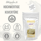 Gouttes de couverture Dekozauber24, blanches, 500g, au goût chocolat blanc et vanille, chips Deco Melts, passent au micro-ondes, pour cake pops, gâteaux, tartelettes, dégoulinants ou glaçages Naty Shop Sugarpaste