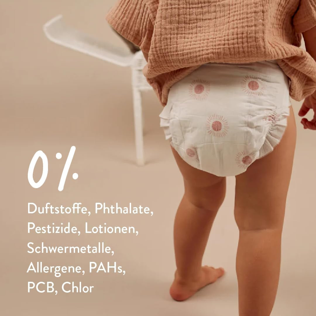 Couches bébé taille 3M (4-8 kg) - 1 sachet de 28 - Sans substances nocives, écologiques, très absorbantes, adaptées à un usage nocturne, ultra fines et douces - Fabriquées au Danemark