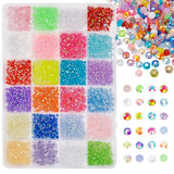 GZMAYUEN 920 pièces perles à dos plat or argent pour ongles, perles à ongles demi-brun blanc beige, petites perles à dos plat demi-brun pour décoration d'art d'ongle bricolage