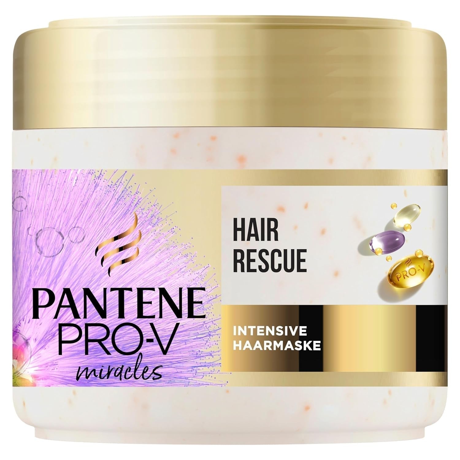 Masque capillaire intensif Pantene Pro-V Silky & Glowing Hair Rescue avec biotine et kératine Reconstruct 300 ml. Aide à réparer les cheveux secs, abîmés ou méchés. Naty Shop Hair Mask Titre par défaut