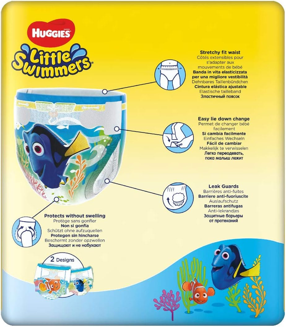 Couches de bain jetables Huggies Little Swimmers taille 2-3 - 36 culottes au total
